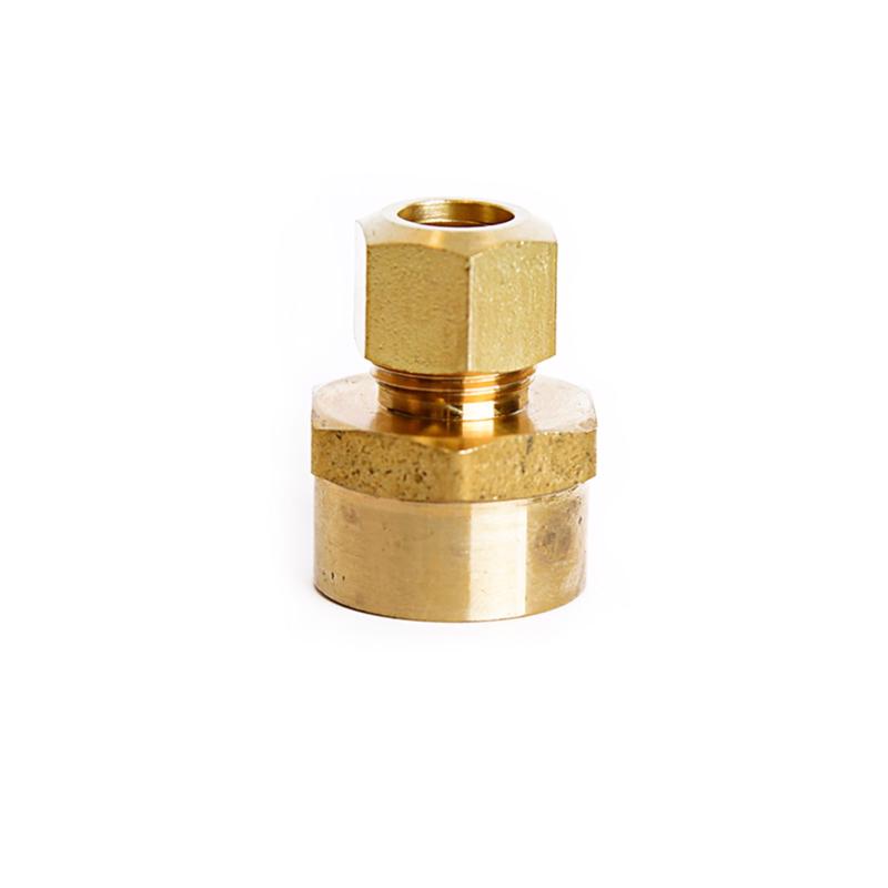 ATC 3/8 in. Compression in. X 1/2 in. D FIP Brass Coupling, Pack of 5