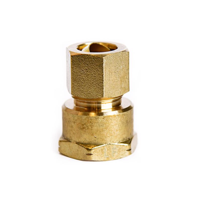 ATC 1/2 in. Compression in. X 1/2 in. D FPT Brass Coupling, Pack of 5