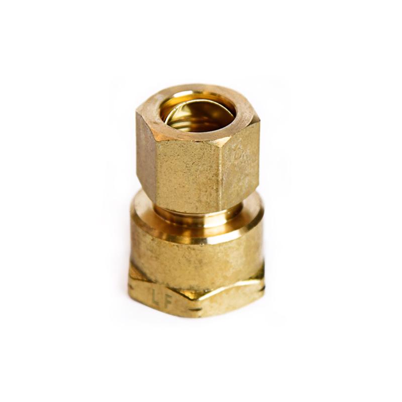ATC 1/2 in. Compression in. X 1/2 in. D FPT Brass Coupling, Pack of 5