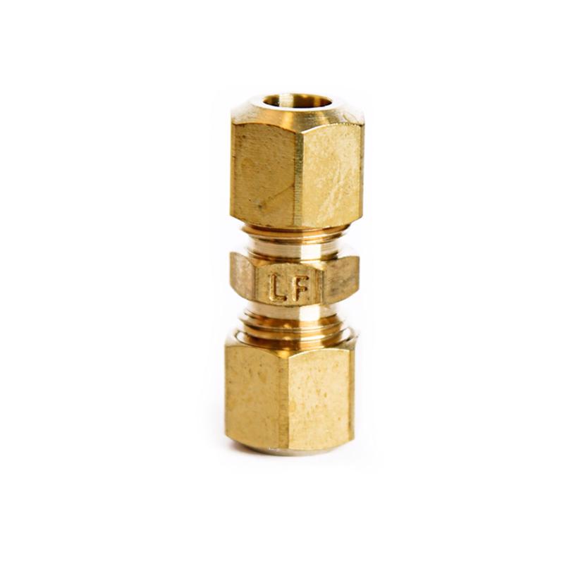 ATC 1/4 in. Compression X 1/4 in. D Compression Yellow Brass Union, Pack of 5
