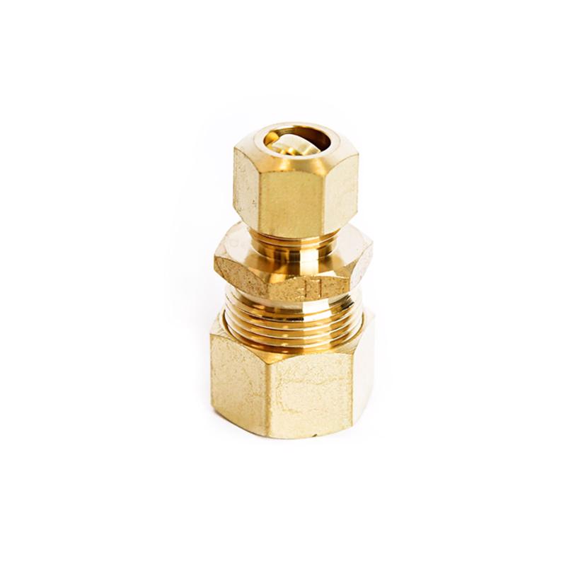 ATC 5/8 in. Compression X 3/8 in. D Compression Yellow Brass Union