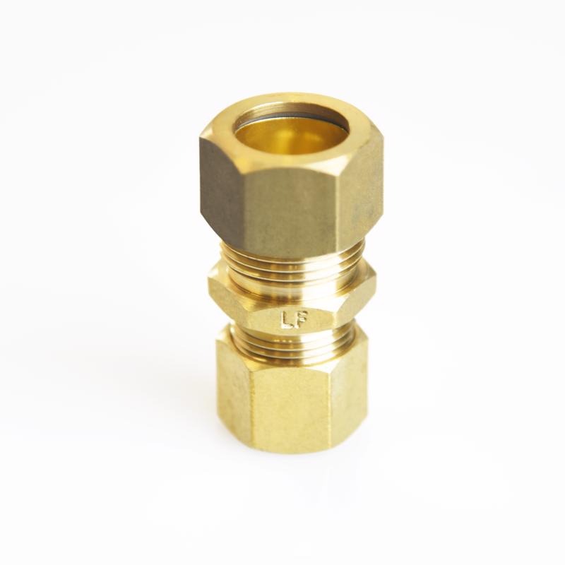ATC 5/8 in. Compression X 1/2 in. D Compression Yellow Brass Union, Pack of 5