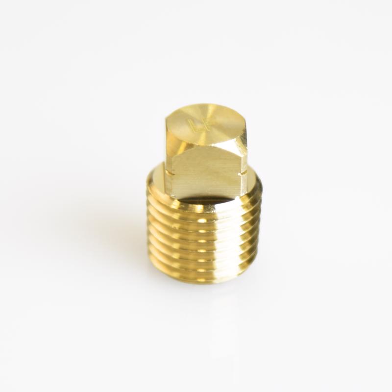 ATC 1/4 in. MPT Brass Square Head Cored Plug, Pack of 5