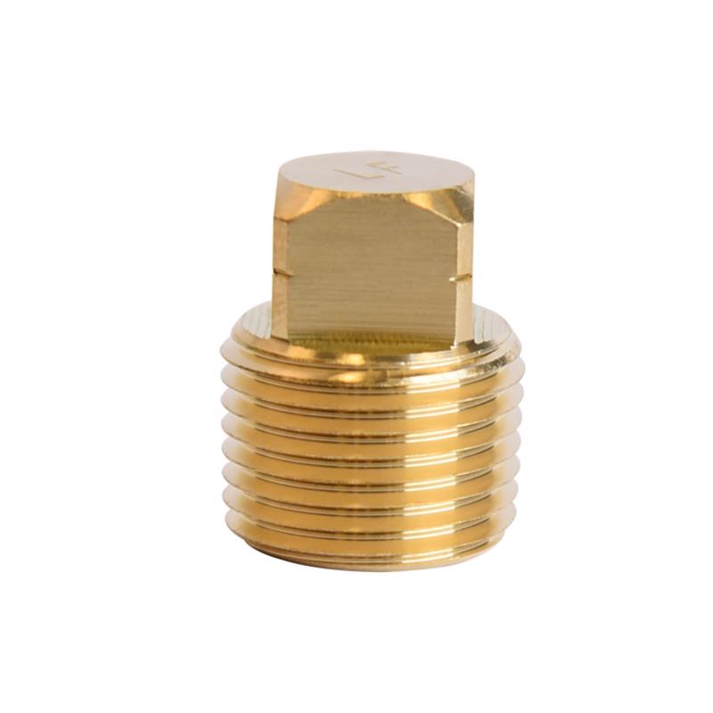 ATC 3/8 in. MPT Brass Square Head Cored Plug, Pack of 5