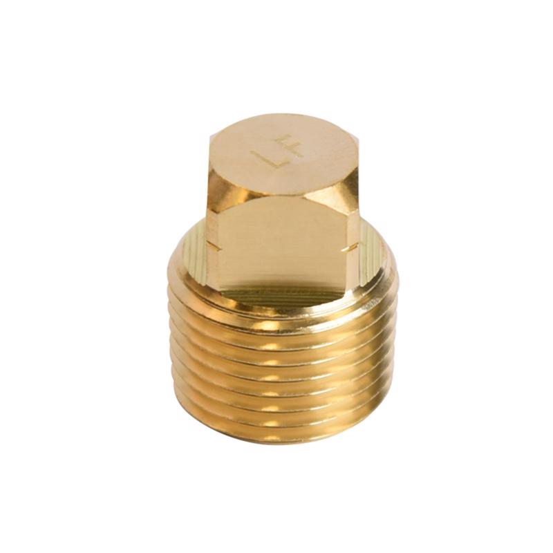 ATC 3/8 in. MPT Brass Square Head Cored Plug, Pack of 5