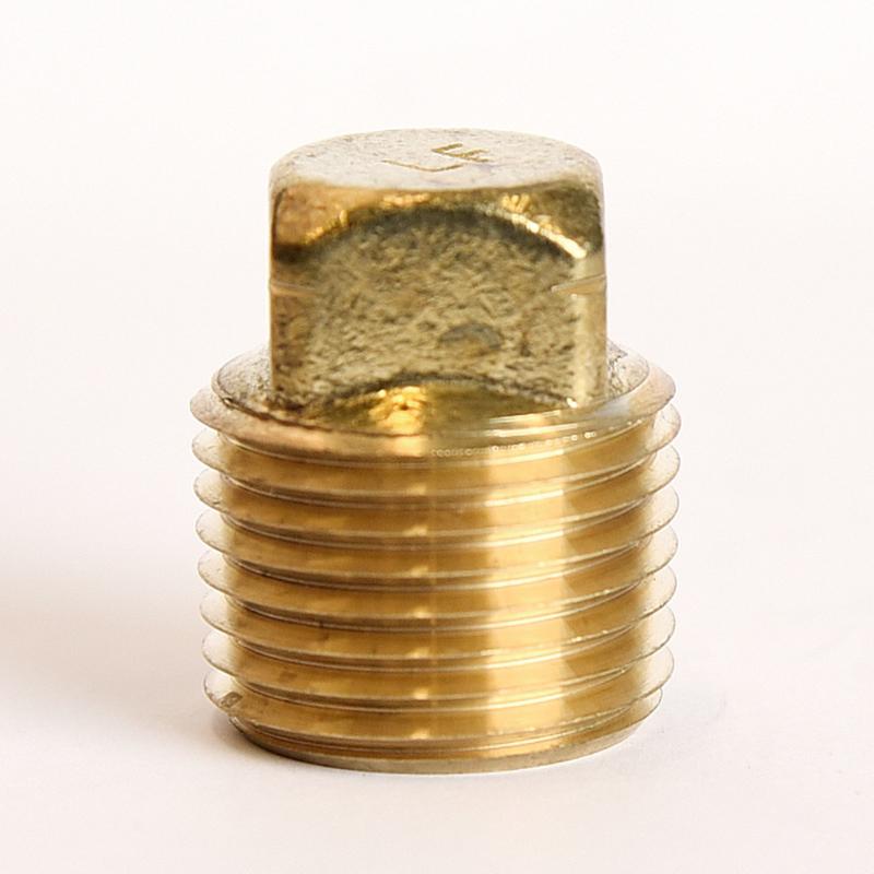 ATC 1/2 in. MPT Brass Square Head Cored Plug, Pack of 5