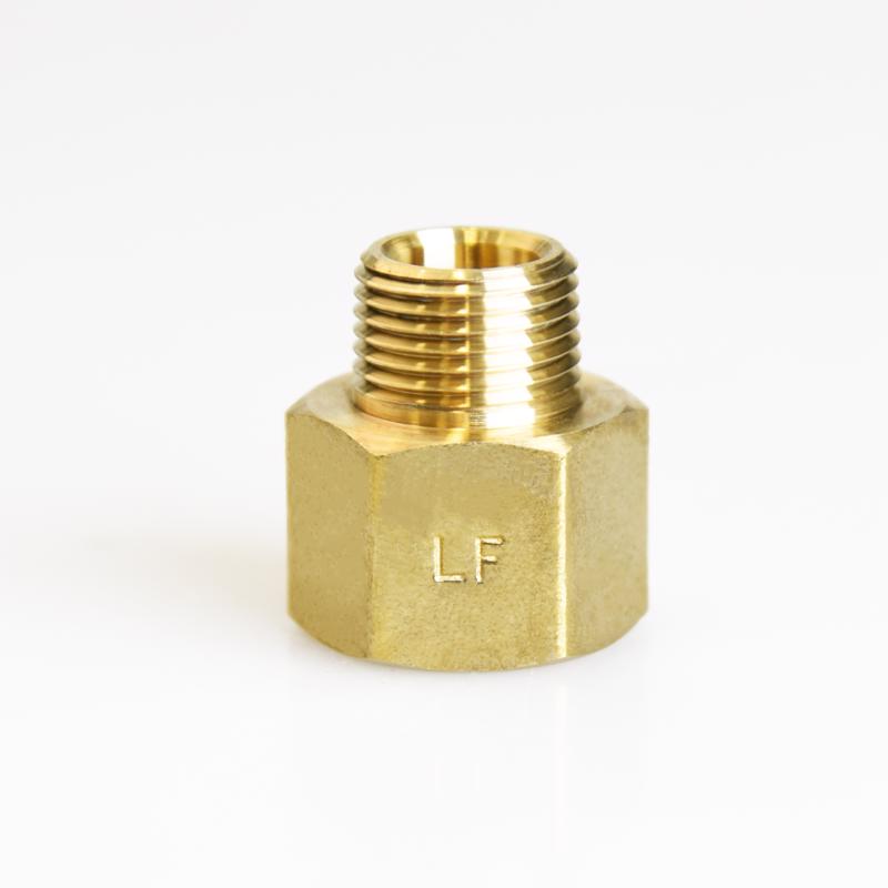 ATC 1/2 in. FPT X 3/8 in. D MPT Brass Reducing Coupling, Pack of 5