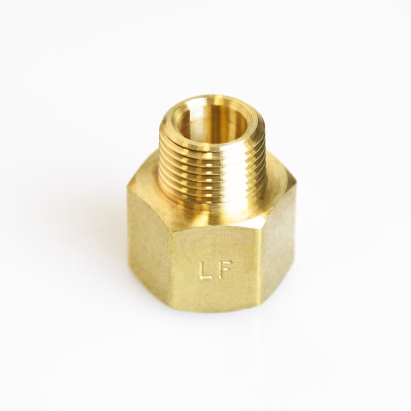ATC 1/2 in. FPT X 3/8 in. D MPT Brass Reducing Coupling, Pack of 5