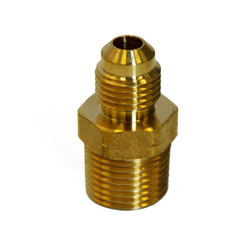ATC 1/4 in. Flare X 1/4 in. D Male Brass Adapter, Pack of 5