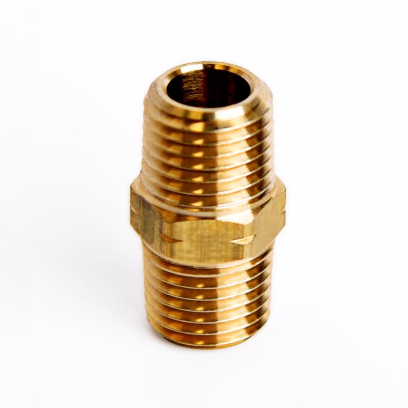 ATC 1/4 in. MPT X 1/4 in. D MPT Yellow Brass Hex Nipple, Pack of 5