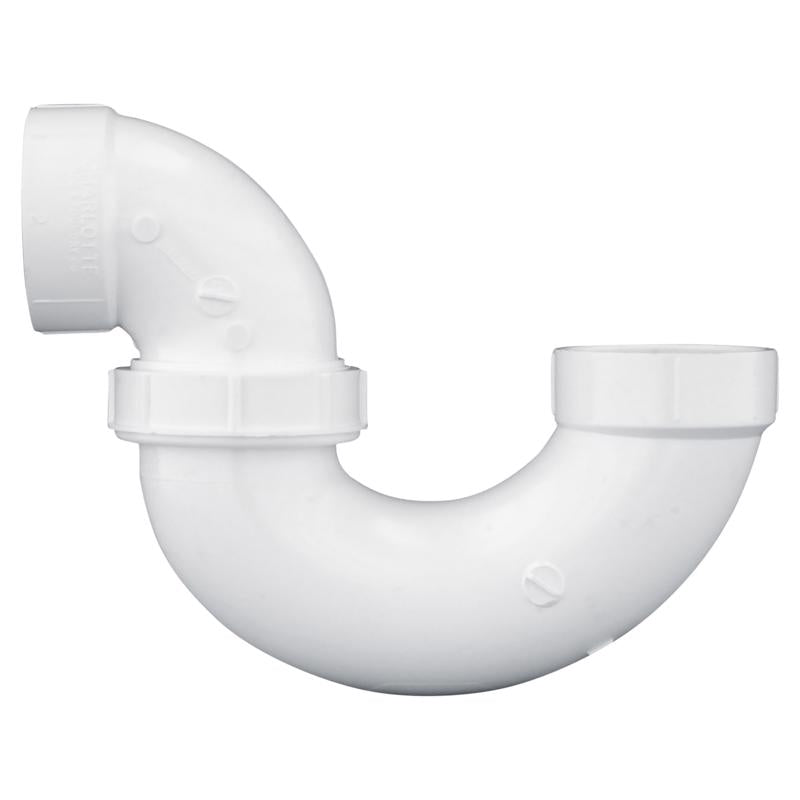 Charlotte Pipe Schedule 40 2 in. Hub X 2 in. D Hub PVC P-Trap with Union 1 pk