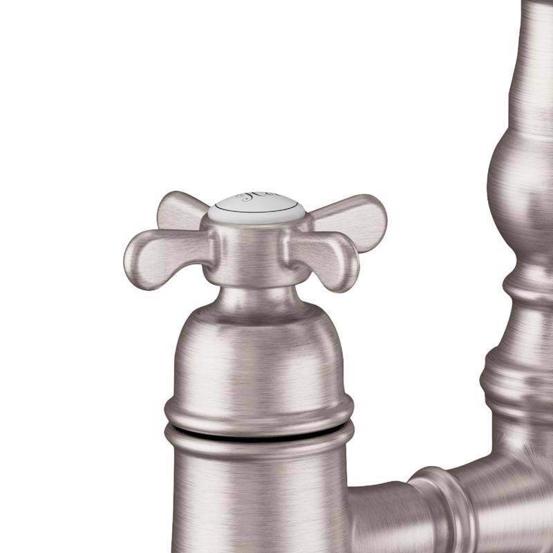 Moen Weymouth Two Handle Stainless Steel Pull-Down Kitchen Faucet