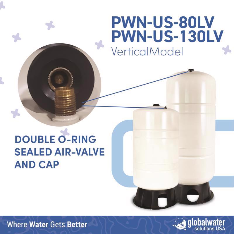 Global Water Solutions PressureWave 21.1 gal Pre-Charged Vertical Pressure Well Tank
