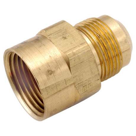 Anderson Metals 15/16 in. Flare in. X 1/2 in. D FIP Brass Coupling, Pack of 5