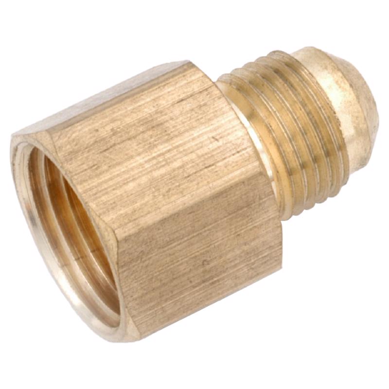 Anderson Metals 3/8 in. Flare in. X 1/4 in. D FIP Brass Coupling, Pack of 5