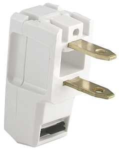 Eaton BP2600-6W-L Electrical Plug, 2-Pole, 15 A, 125 V, NEMA: NEMA 1-15, White