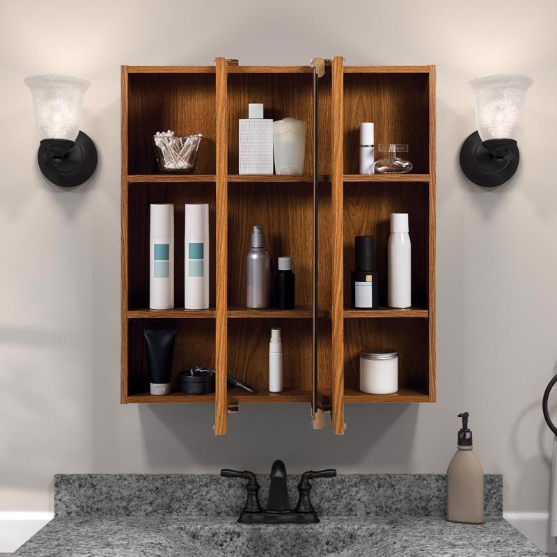 Zenna Home 26 in. H X 24 in. W X 4.5 in. D Rectangle Medicine Cabinet