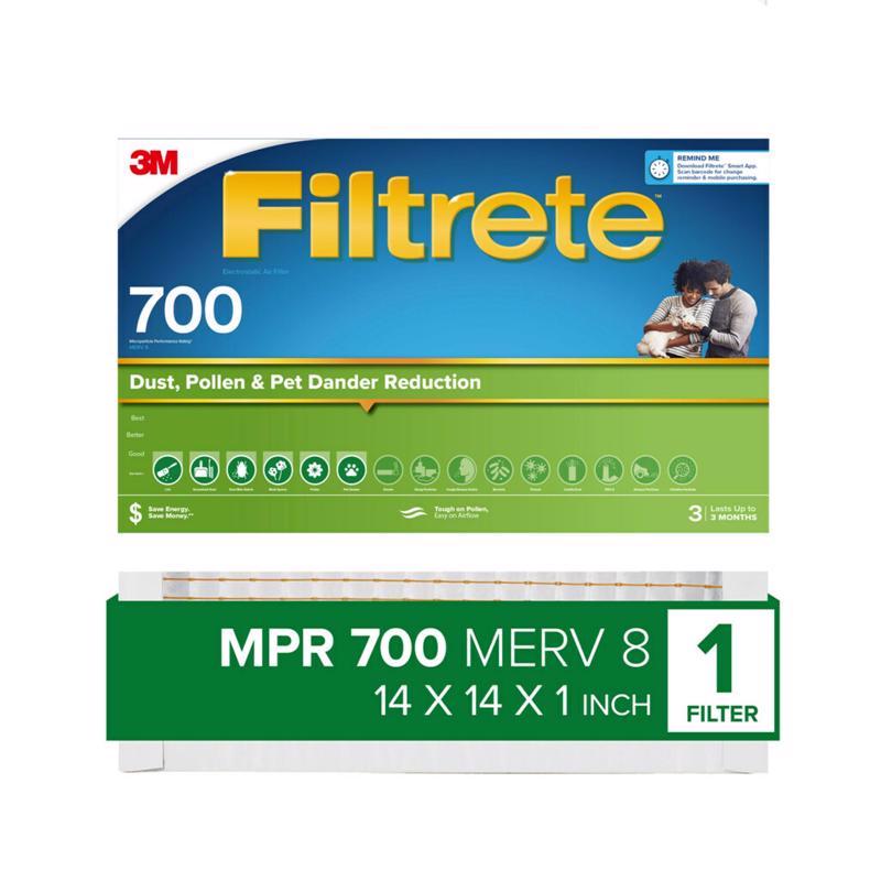 Filtrete 14 in. W X 14 in. H X 1 in. D Polypropylene 700 MPR Pleated Air Filter 1 pk, Pack of 4