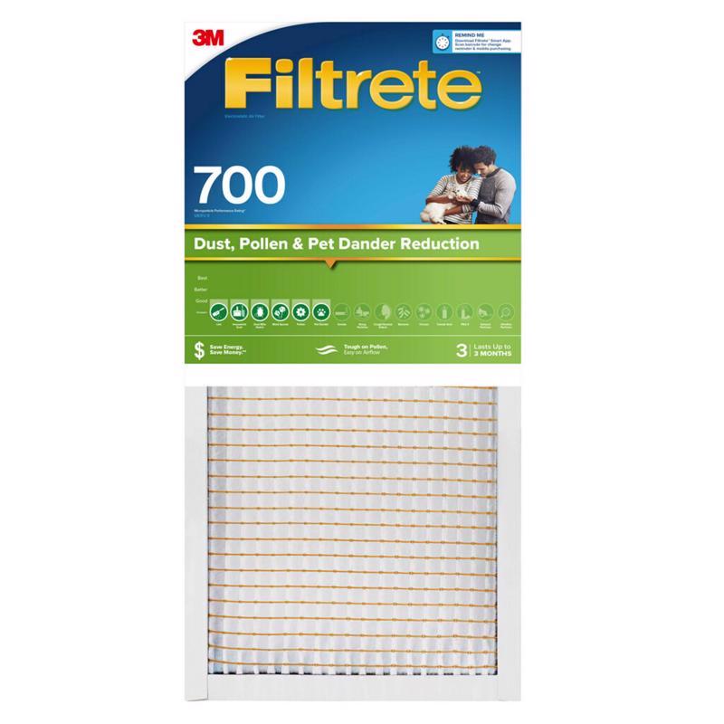 Filtrete 3M 12 in. W X 24 in. H X 1 in. D Polypropylene 700 MPR Pleated Air Filter 1 pk, Pack of 4