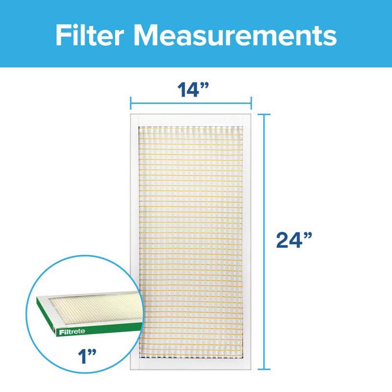 Filtrete 14 in. W X 24 in. H X 1 in. D Polypropylene 700 MPR Pleated Air Filter 1 pk, Pack of 4