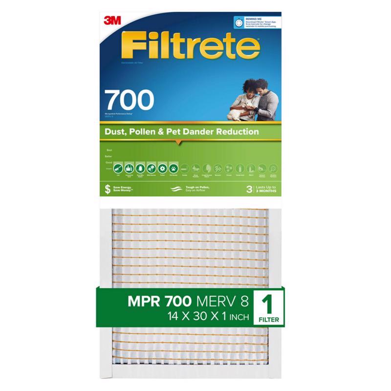 Filtrete 14 in. W X 30 in. H X 1 in. D Polypropylene 700 MPR Pleated Air Filter 1 pk, Pack of 4