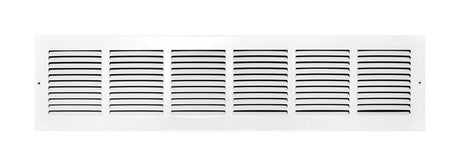 Tru Aire 30 in. H X 6 in. W 1-Way Powder Coat White Steel Return Air Grille