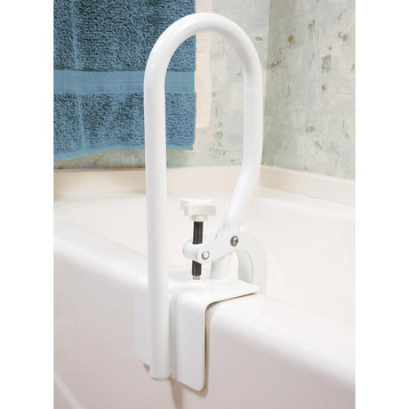 Carex Health Brands White Tub Safety Bar Steel 13.5 in. H X 7 in. L