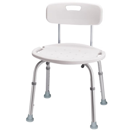 Carex Health Brands White Bath/Shower Seat Aluminum 20.5 in. H X 20 in. L