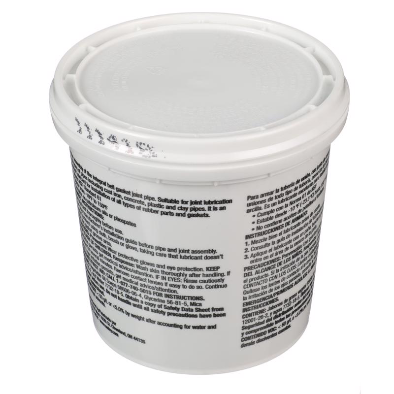 Oatey NSF Approved Pipe Lubricant 1 pt Bucket