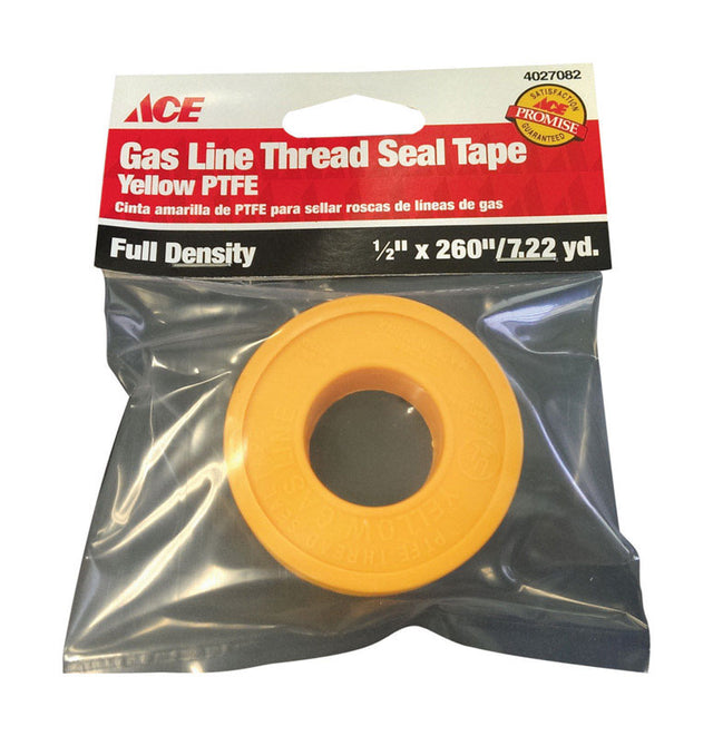 Ace Gas Line Yellow 1/2 in. W X 260 in. L Thread Seal Tape, Pack of 12