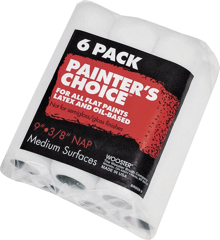 Wooster R959-9 Roller Cover, Mint Green, 3/8 in Thick Nap, 9 in L