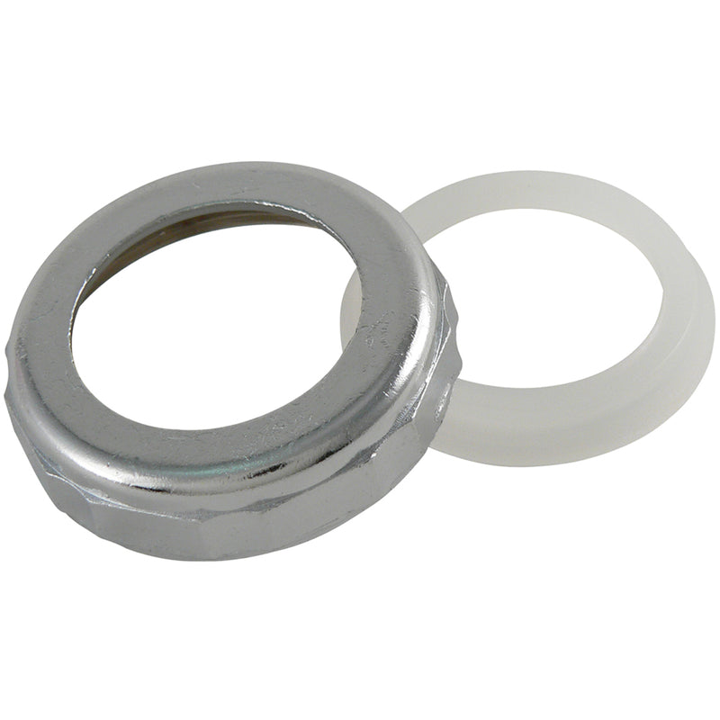 Ace 1-1/2 in. D Chrome Rubber Slip Joint Nut and Washer 1 pk, Pack of 5