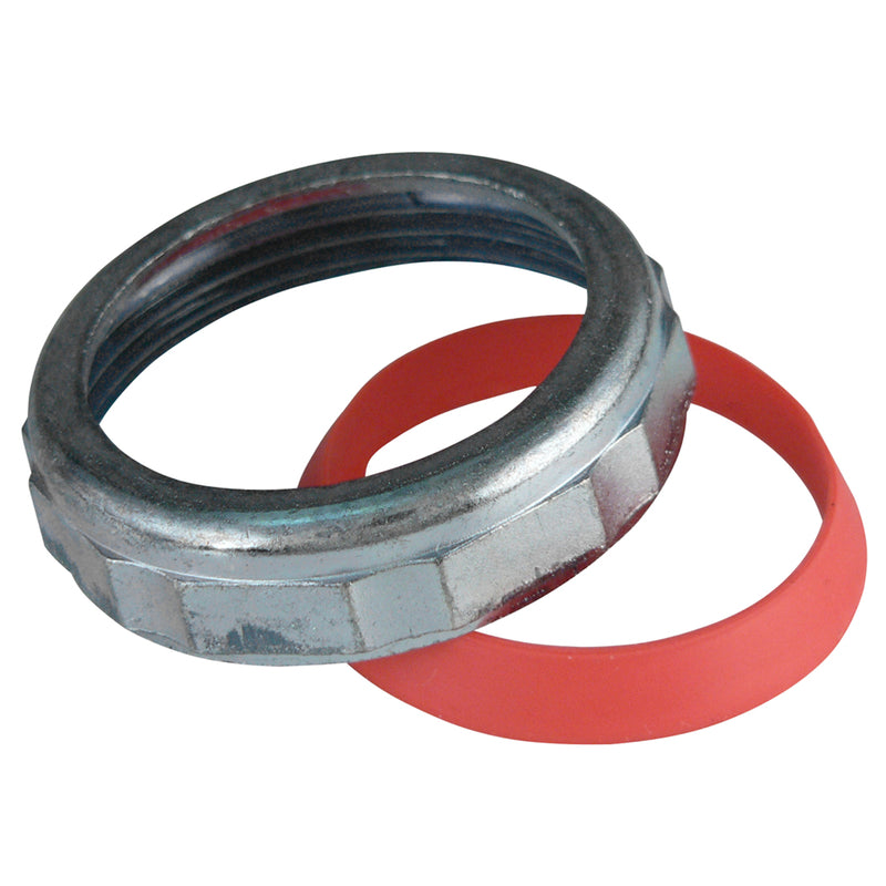 Ace 1-1/2 in. D Chrome Rubber Slip Joint Nut and Washer 1 pk, Pack of 5