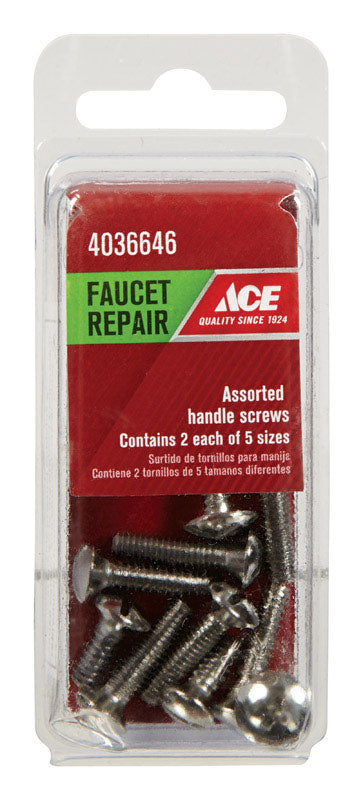 Ace Faucet Screw Assortment Universal Chrome