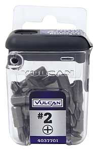 Vulcan 402901OR Screwdriver Bit, Hex Shank, S2 Chrome Molybdenum Steel