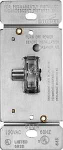 Eaton Wiring Devices TI306L-K Toggle Dimmer, 5 A, 120 V, 600 W, CFL, Halogen, Incandescent, LED Lamp, 3-Way, Clear