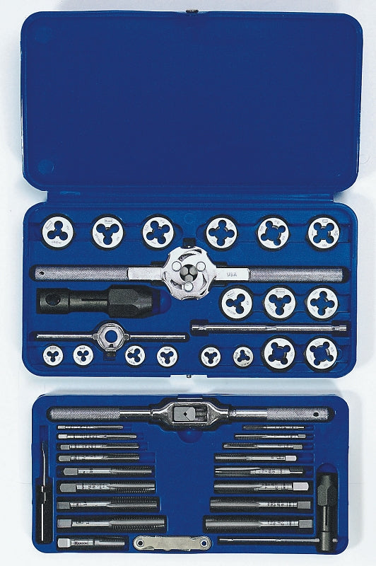 Irwin POWER-GRIP 24606 Tap and Die Set, 41-Piece, HCS, Metallic