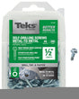 Teks 21308 Screw, #8 Thread, 1/2 in L, Coarse Thread, Hex Drive, Self-Drilling, Self-Tapping Point, Steel, Zinc, 280 PK