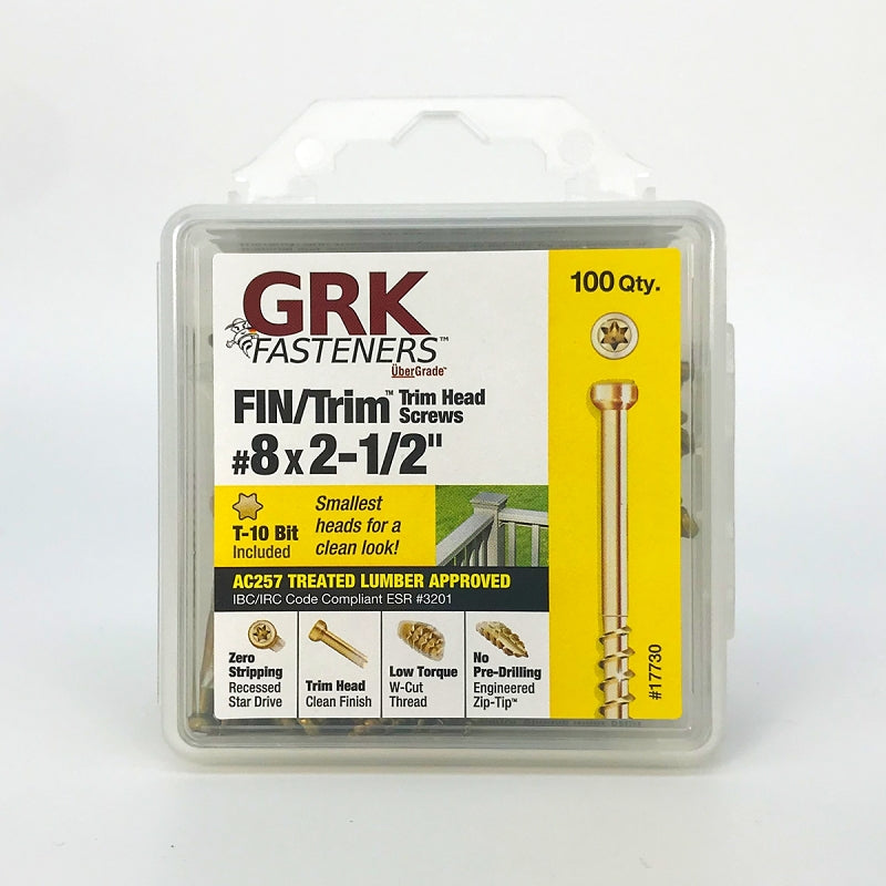 SCREW FIN/TRIM 8X2-1/2IN