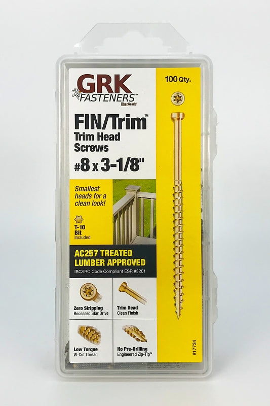 SCREW FIN/TRIM 8X3-1/8IN