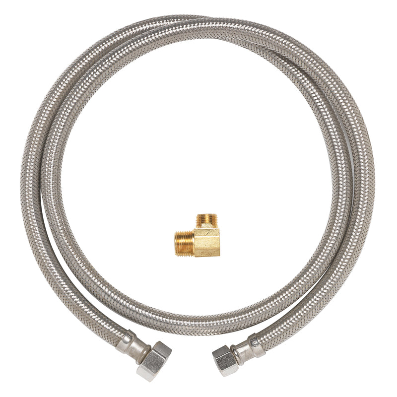 Ace 1/2 in. FIP in. X 3/8 in. D Compression 48 in. Braided Stainless Steel Dishwasher Supply Line