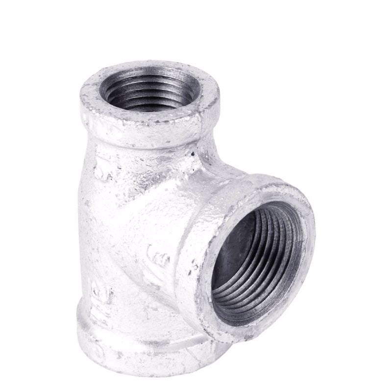 STZ Industries 3/4 in. FIP each X 1/2 in. D FIP FIP Galvanized Malleable Iron Reducing Tee