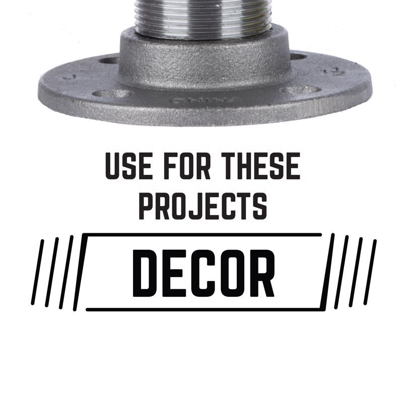 STZ Industries 1-1/2 in. FIP each Black Malleable Iron Floor Flange