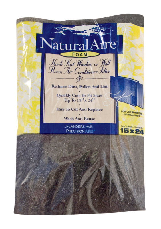 NaturalAire 15 in. W X 24 in. H X 1/4 in. D Polyester 1 MERV Air Conditioner Filter 1 pk, Pack of 24