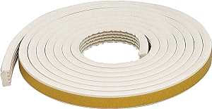 M-D 63669 Weatherstrip Tape, 19/32 in W, 10 ft L, EPDM Rubber, White