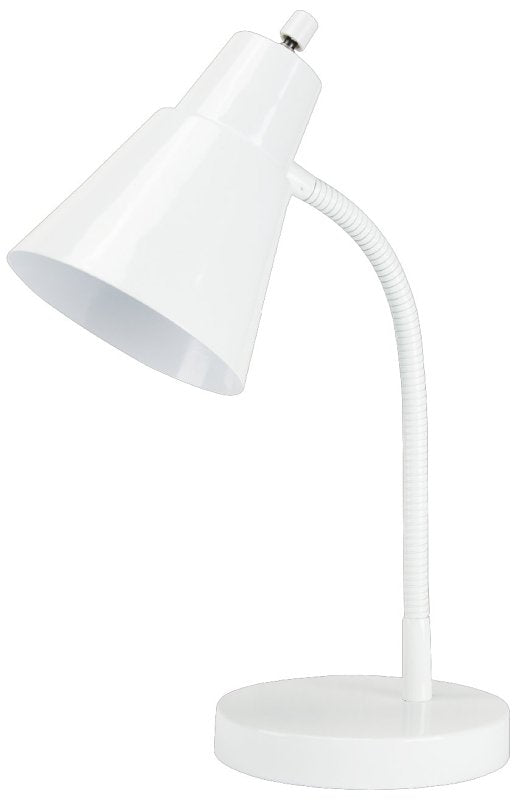 Boston Harbor TL-TB-170-WH-3L Flexible Desk Lamp, 120 V, 60 W, 1-Lamp, CFL Lamp, White Fixture, White