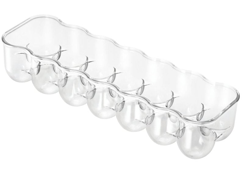 iDESIGN 70730 Fridge Egg Holder, 14 Eggs Capacity, Plastic, Clear, Pack of 6