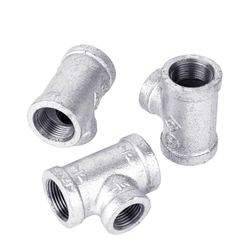 STZ Industries 3/4 in. FIP each X 3/4 in. D FIP 1/2 in. D FIP Galvanized Malleable Iron Tee, Pack of 5