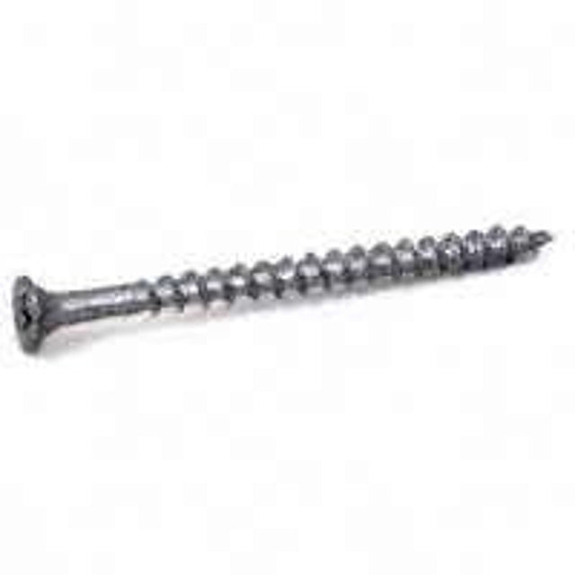 ProFIT 0282178 Deck Screw, #8 Thread, 3 in L, Coarse Thread, Bugle Head, Sharp Point, Phillips Drive, Silver Dacrotized