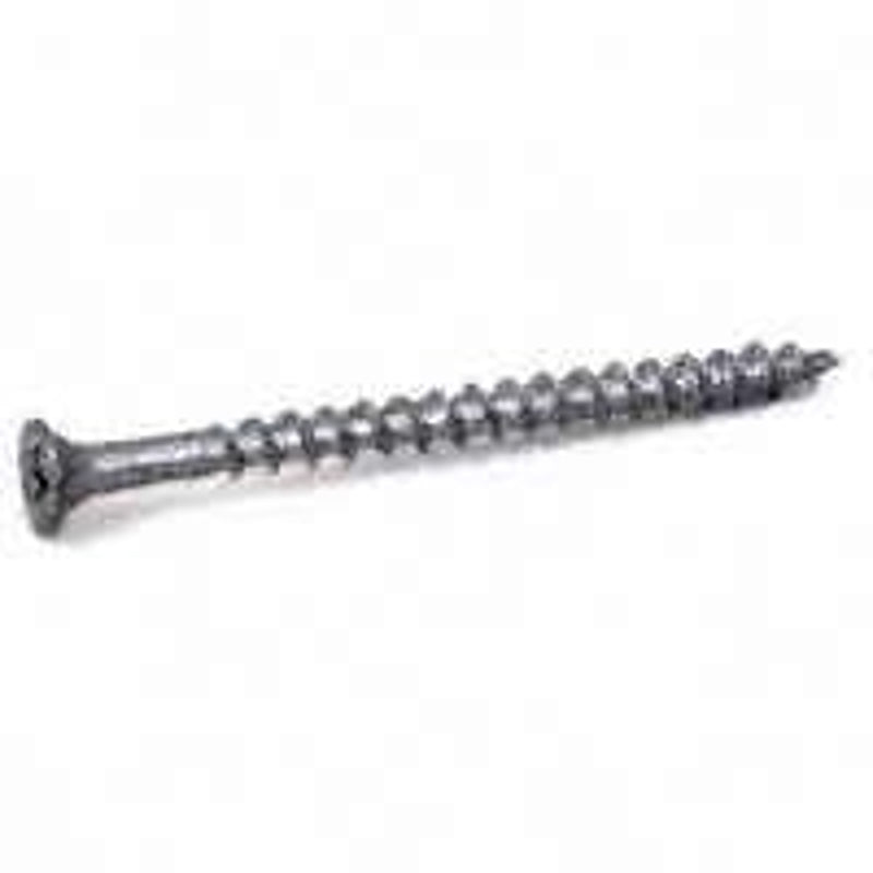 ProFIT 0282178 Deck Screw, #8 Thread, 3 in L, Coarse Thread, Bugle Head, Sharp Point, Phillips Drive, Silver Dacrotized